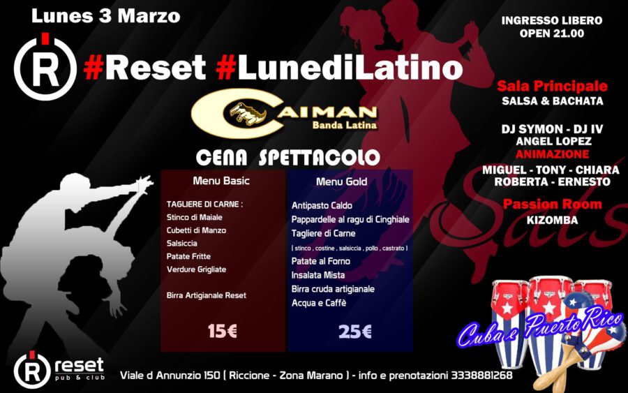 Torna il #LunediLatino firmato Reset Club